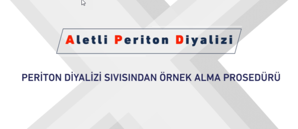 APD işlemi, periton diyalizi sıvısından örnek alma prosedürü